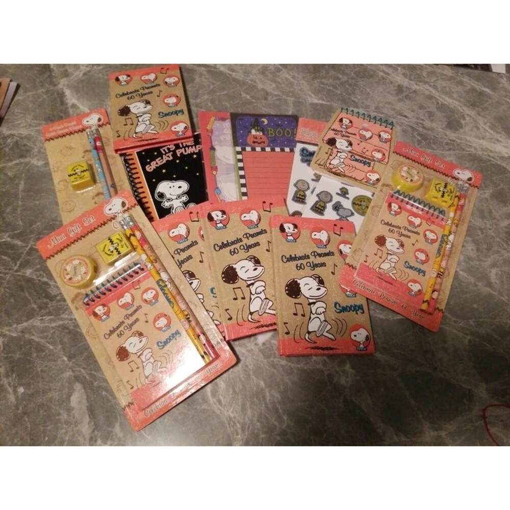 Large collection of Peanuts Snoopy stationary